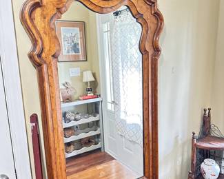 #180 RA Burrito-Mintz Furn. Co. 3/4 Length Mirror with optional hardware to attach to dreser of wall. Mirror supplied by Caroline Mirror Corp, Matches Drexel - 52"x26" $50.00