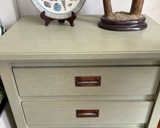 Pair of Stanley End Tables Perfect Condition Pale Green $500 28 W x 29 D x 30 H