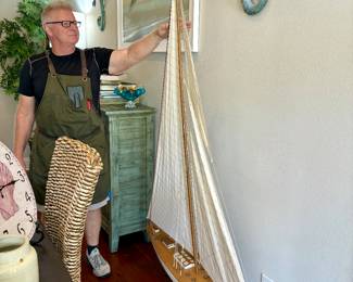 6 feet Tall x 50” High Sailboat $500
