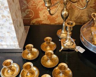 Brass candelabra