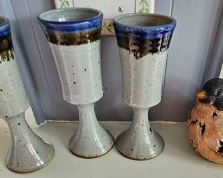 Pottery goblets