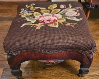 One of 2 matching footstools