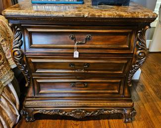 Marble top side table