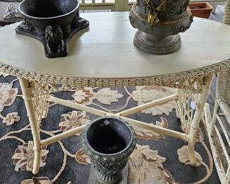 Wicker patio furniture