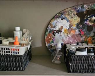 Craft paints and supplies