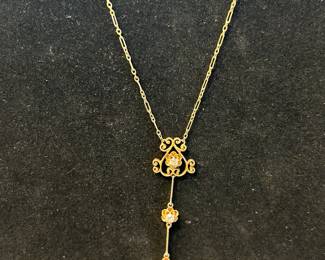 14K Lavalier Necklace