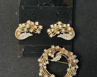 Ciner Earrings and Brooch