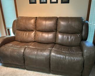 Flexsteel Leather Electric Sofa