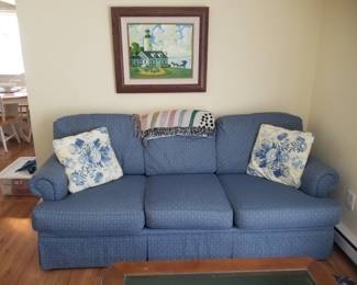 Blue sofa by Harden Furniture