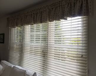 Levolor blinds; window valances