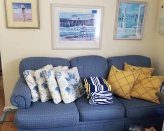 Blue sofa by Harden Furniture