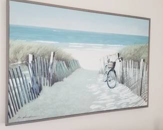 Beach Pathway and Bicycle print