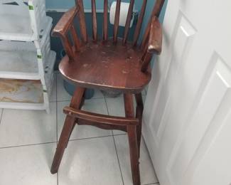 Child's high chair by Hunt Country Furniture 