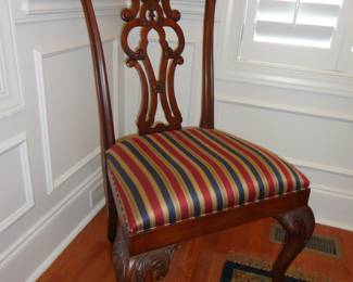 4 Ethan Allen Chippendale Carved Mahogany Chippendale Chairs
