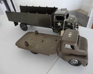 Marx Lumar US Army Pressed Steel Toy Truck sold /Army Truck