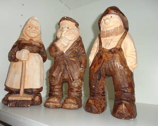 Vtg Chalk Ware Statues made in Denmark