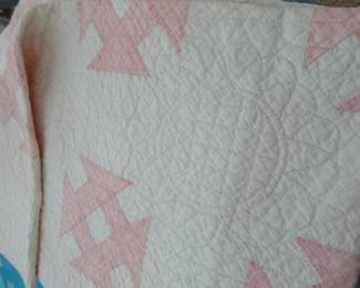 Beautiful Vintage Quilt in soft Pink