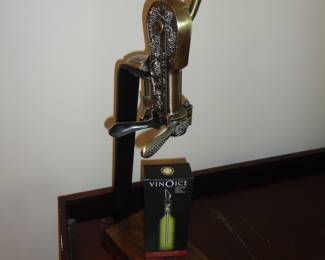 Vtg Brass Bartop Wind Bottle Opener