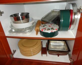 Dish Set on bottom shelf sold