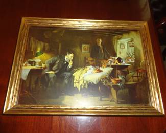 The Doctor (1891) by Luke Fildes shows a Victorian Dr watching a sick child