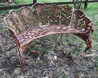 Antique Wrought Iron Bench