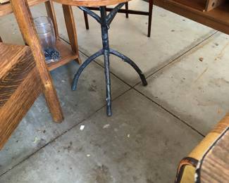 iron and wood table