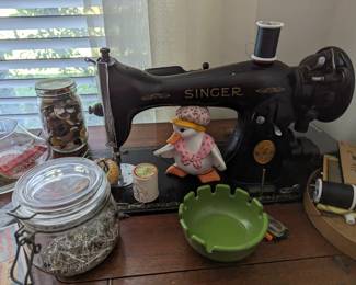 Pair of Vintage Singer Sewing Machines