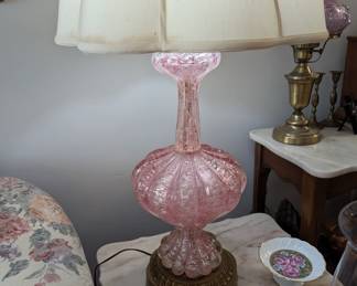 Heavy Murano Glass Lamp