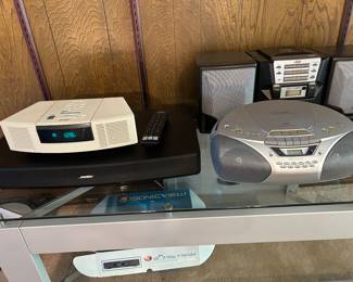 Electronics including portable stereos, Sony receiver & speaker