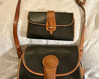 Vintage Dooney & Bourke All Weather Leather satchel and matching wallet