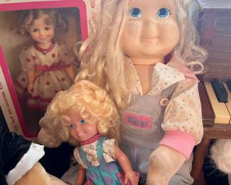 Vintage Kid Sister, Pkayskool Hair Surprise Doll & Shirley Temple Doll