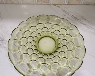 GREEN VINTAGE PLATTER