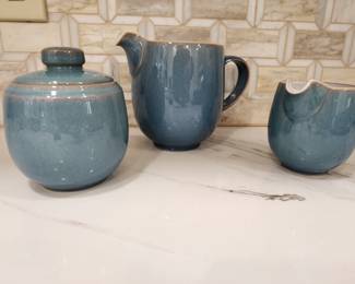 DENBY OF ENGLAND CREAMER AND SUGAR