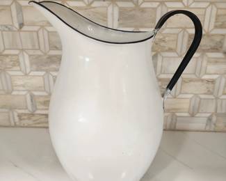 ENAMEL ANTIQUE PITCHER
