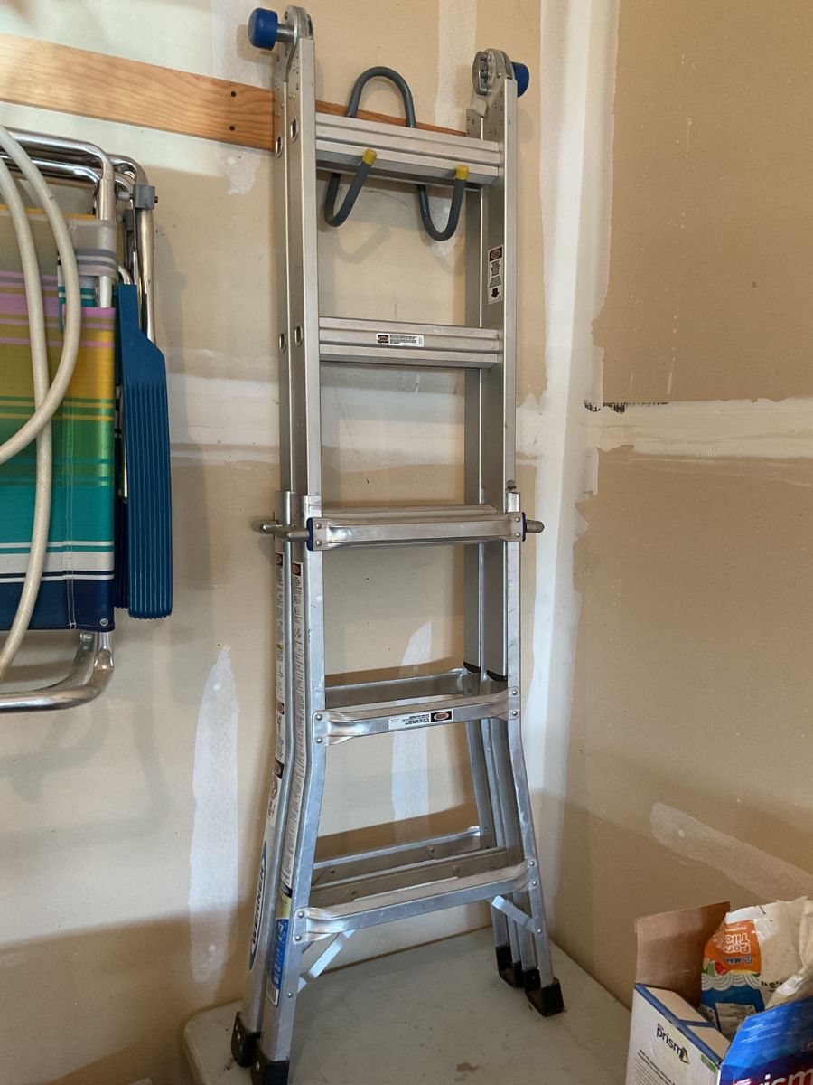 Werner folding aluminum ladder
