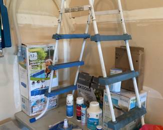 New in Box 7’ Rectangular Pool by Intex with many related accessories.