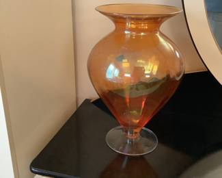 Unique Orange Glass Vase
