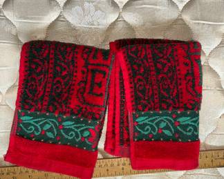2 Holiday Towels $2.00