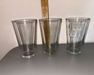 3 Clear Glasses $3.00