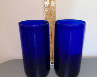 2 Blue Water Glasses $6.00