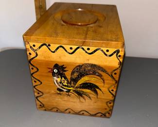 Wood Rooster Canister $10.00