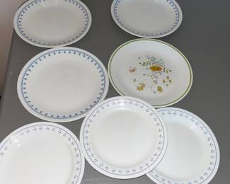 7 Misc Corelle Plates $7.00