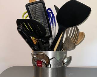 Utensil Holder with Utensils $18.00