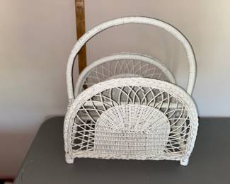 Wicker Magazine Rack $12.00