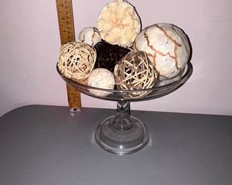 Glass Pedestal with Balls $9.00