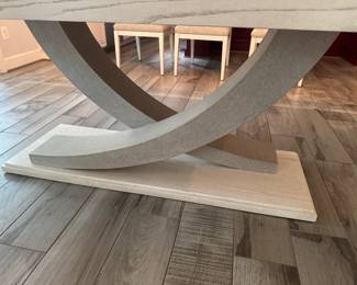 Marge Carson Blonde Rectangular Dining Table (87"L x 46"W x 30"H)