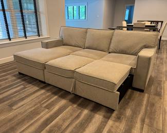 Bob's Playscape 2 Piece Upholstered Pop-Up Sleeper Chaise Sectional (LAF Chaise - 64"W x 29" Back Height / 94"W Total / RAF Loveseat - 36"D)