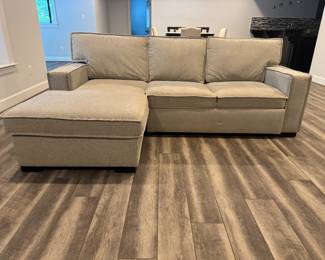 Bob's Playscape 2 Piece Upholstered Pop-Up Sleeper Chaise Sectional (LAF Chaise - 64"W x 29" Back Height / 94"W Total / RAF Loveseat - 36"D)