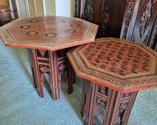 Asian folding tea tables