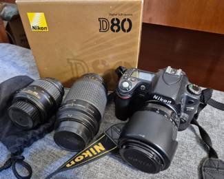 Nikon camera and lens